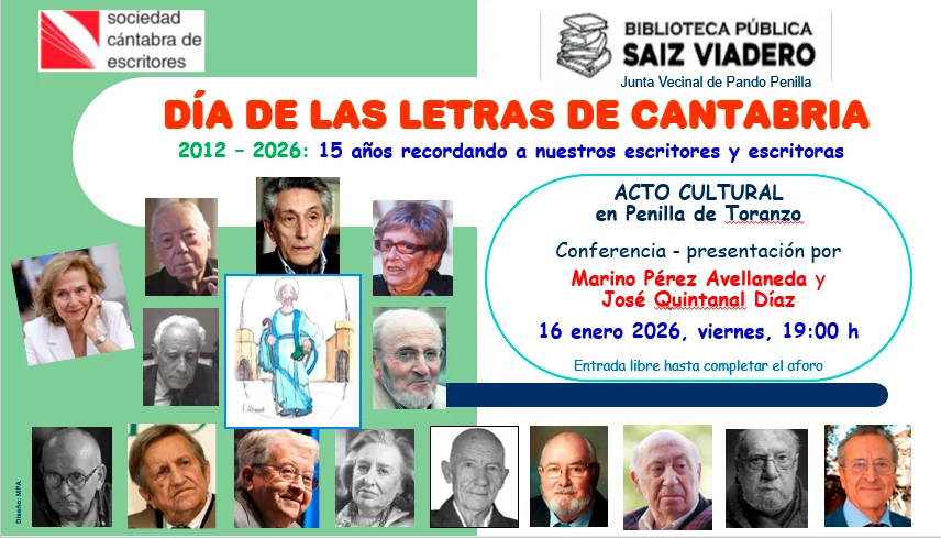Día de las Letras de Cantabria (2012 – 2026): 15 años recordando a nuestros escritores y escritoras